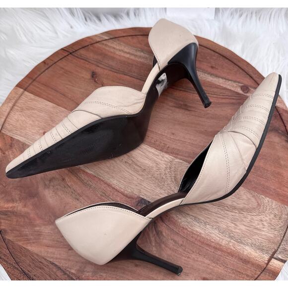 ALDO Shoes Womens Size 38 Beige d'Orsay Pointed Toe Stiletto Heel Pumps Dress - Picture 12 of 14